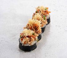 Запеченный ролл с угрем и сливочным сыром (4 шт)