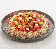 Тартар из лосося, тунца и гуакамоле