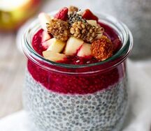 Cha-cha-chia pudding Малина