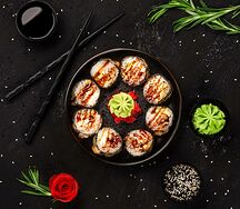 Ролл с угрем темпура