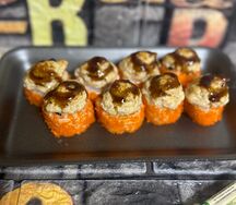 Запеченный ролл с гребешком