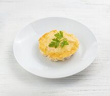 Омлет с цыпленком и цветной капустой