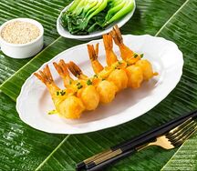 Креветки темпура с кумкватом