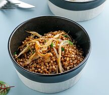 Греча с грибами