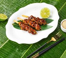 Куриные шашлычки в соусе унаги-терияки