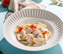 Паста с копченым лососем