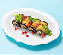Рулеты из обжаренных баклажанов по-мегрельски