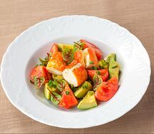 Овощной салат с крабом 