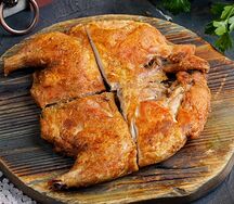 Цыплёнок табака с картошкой фри