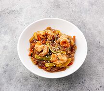 Вок с креветкой