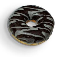 Донат с шоколадной глазурью