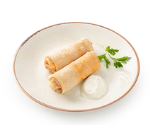 Гречневые блинчики с курицей и грибами