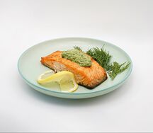 Семга со шпинатом