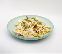 Фарфолле с ветчиной и грибами