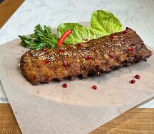 Свиные ребрышки с аджикой в кисло-сладком соусе