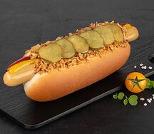 Датский хот-дог с куриной колбаской гриль