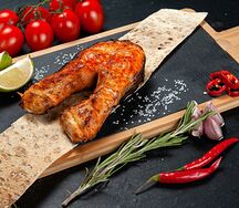 Семга на гриле