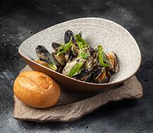 Мидии в соусе Горгонзола