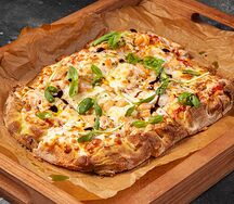 Пицца с лососем