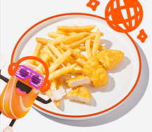 Мини-наггетсы с картошкой фри