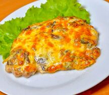 Куриное филе с грибами