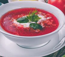 Борщ со сметаной