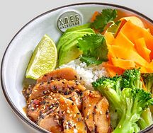 Курица терияки с брокколи и жасминовым рисом