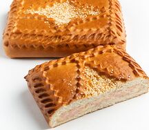 Пирог с ветчиной и сыром