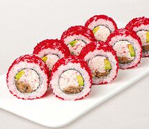 Ролл Калифорния с лососем терияки