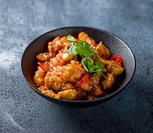 Курица Генерала Цо с рисом и грибами