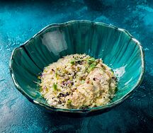 Ризотто с куриной грудкой и грибами