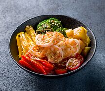 Боул с креветками