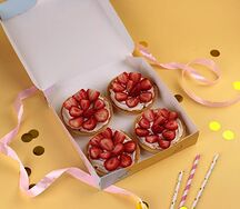 Подарочный набор тарт клубника 4шт