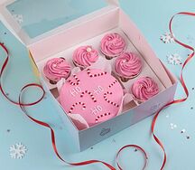 Бенто-торт и капкейки Ho Ho Ho