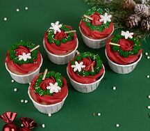 Набор капкейков елочки, 6 шт