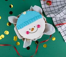 Бенто-торт Снеговик в шапке