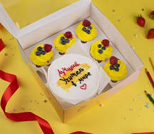 Бенто-торт с капкейками Лучший учитель в мире