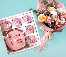 Набор Бенто-бокс Мама и букет basic