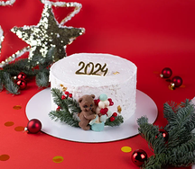 Торт подарочный Новогодний мишка