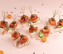 Набор канапе с лососем