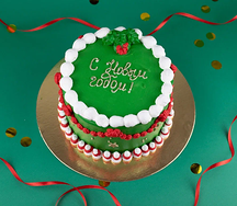 Торт подарочный Новогодний с рюшами