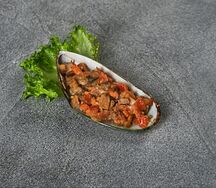 Мидии с томатом 