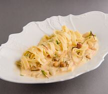 Феттуччине с белыми грибами