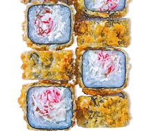 Теплый ролл с крабом