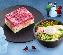 Сельдь под шубой и Салат Оливье