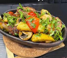 Картофель жареный с грибами