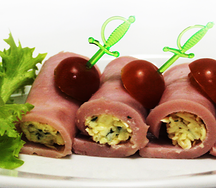 Рулетики из ветчины