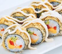 Цезарь темпура с креветкой