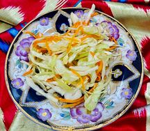 Салат из свежей капусты с маслом