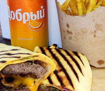 Жадное комбо с напитком Добрый Апельсин